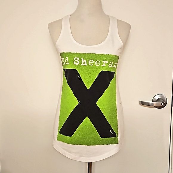 Next Level Apparel Tops - ED SHEERAN logo X graphic racetrack tank tee Medium EUC